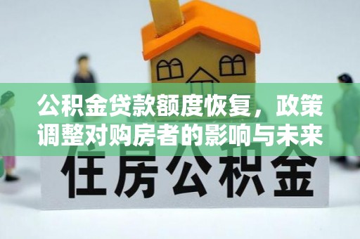 牧野公积金贷款额度恢复，政策调整对购房者的影响与未来展望