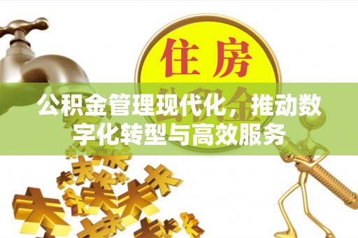 牧野公积金管理现代化，推动数字化转型与高效服务