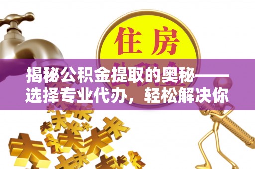 牧野揭秘公积金提取的奥秘——选择专业代办，轻松解决你的难题